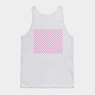 Pink Hearts Pattern Tank Top